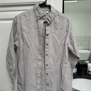 Madewell Light Gray Casual Button-Down Shirt